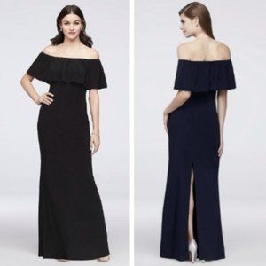NEW! Reverie Off Shoulder Jersey Bridesmaid Dress